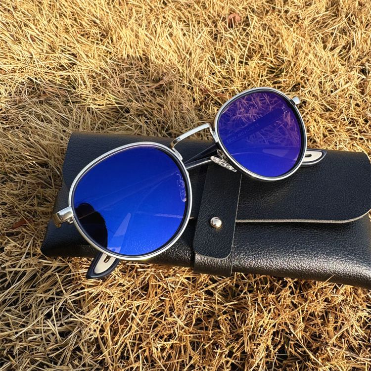 Men's Vintage Round Photochromic & Anti-Blue Light Glasses - Retro Style