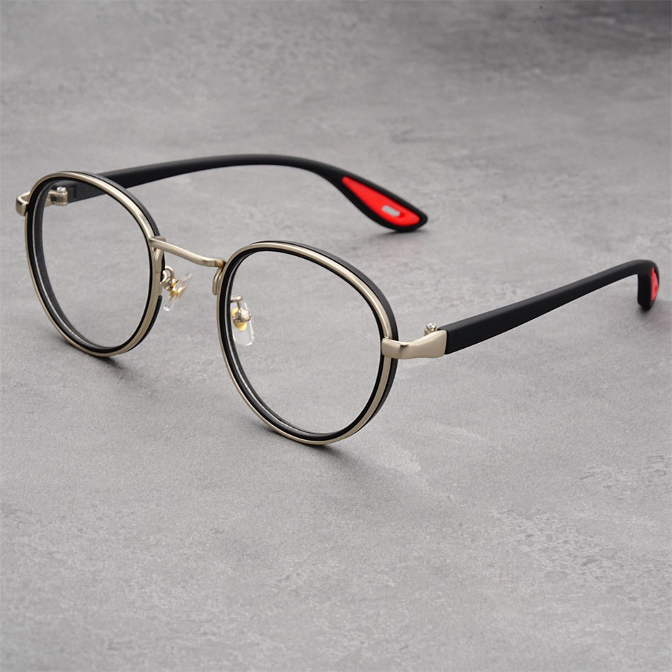 Men's Vintage Round Photochromic & Anti-Blue Light Glasses - Retro Style