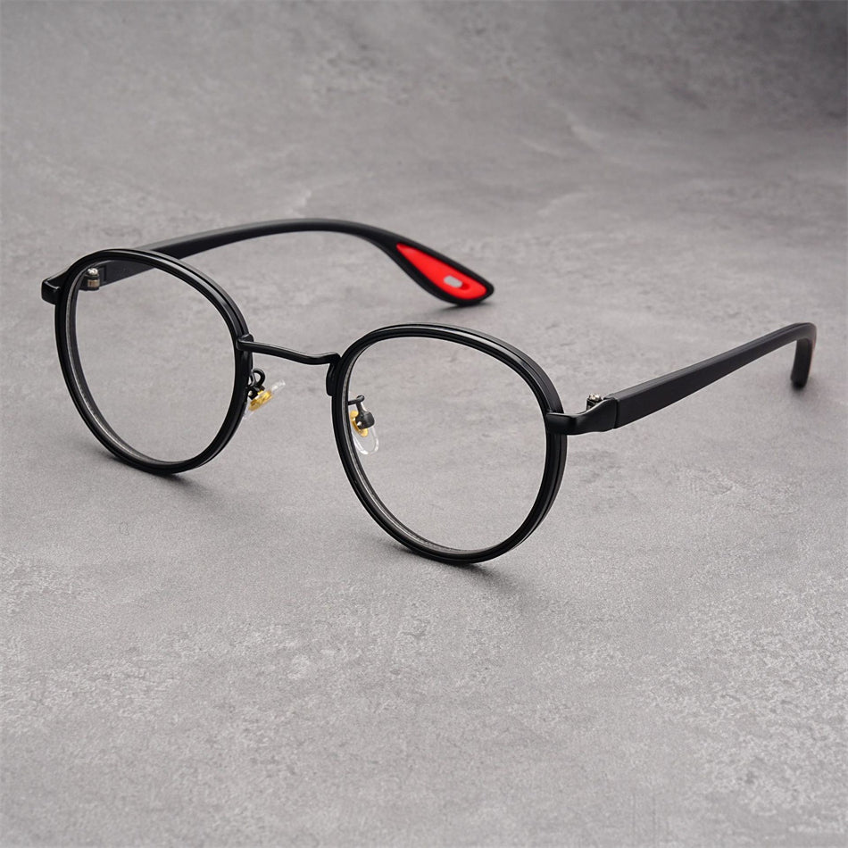 Men's Vintage Round Photochromic & Anti-Blue Light Glasses - Retro Style