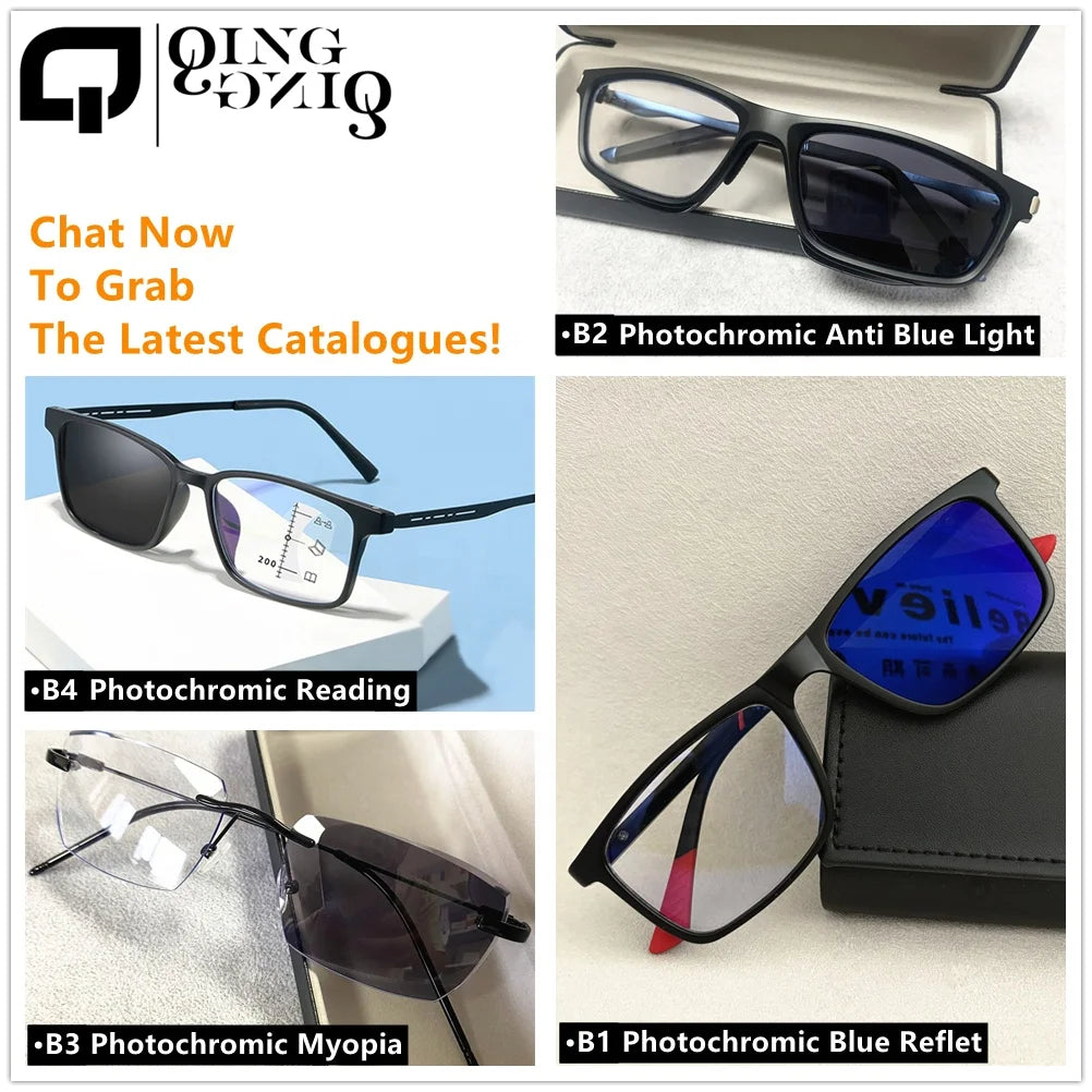 Men's Classic Photochromic & Anti-Blue Light Sunglasses - 2-in-1 Eye Protection