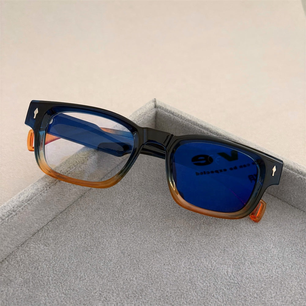 Men's Classic Small Rectangle Photochromic & Anti-Blue Light Glasses