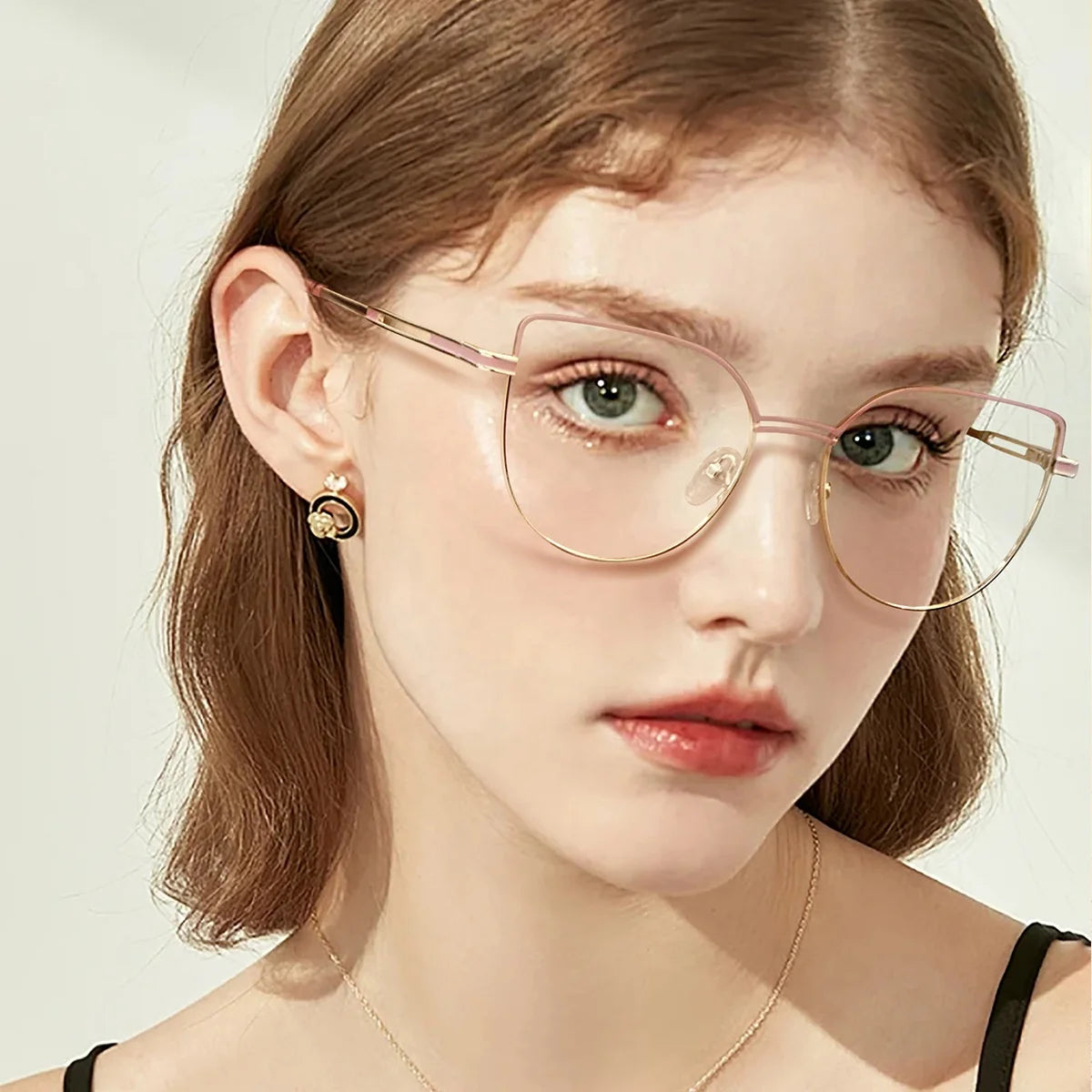 Premium Cat Eye Stainless Steel Optical Frame